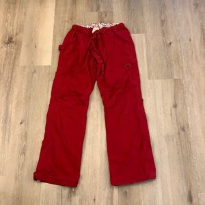 Red Koi Scrub Pants